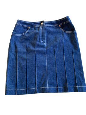 Escada Denim Jean Skirt Y2k Vintage Sz US 8 or DE 38